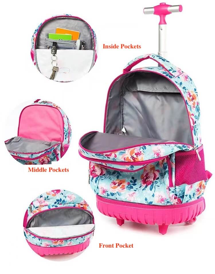 School Bags Kids Rolling
